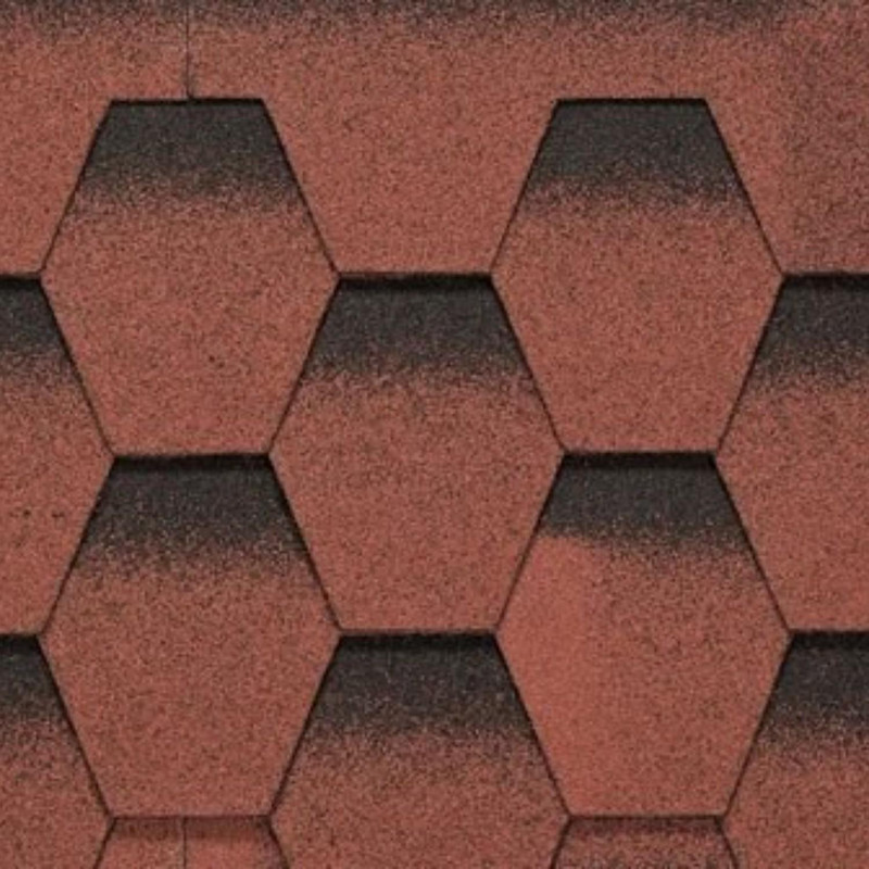 Бітумна черепиця BTM Shingle Rubin червоний (392256738)